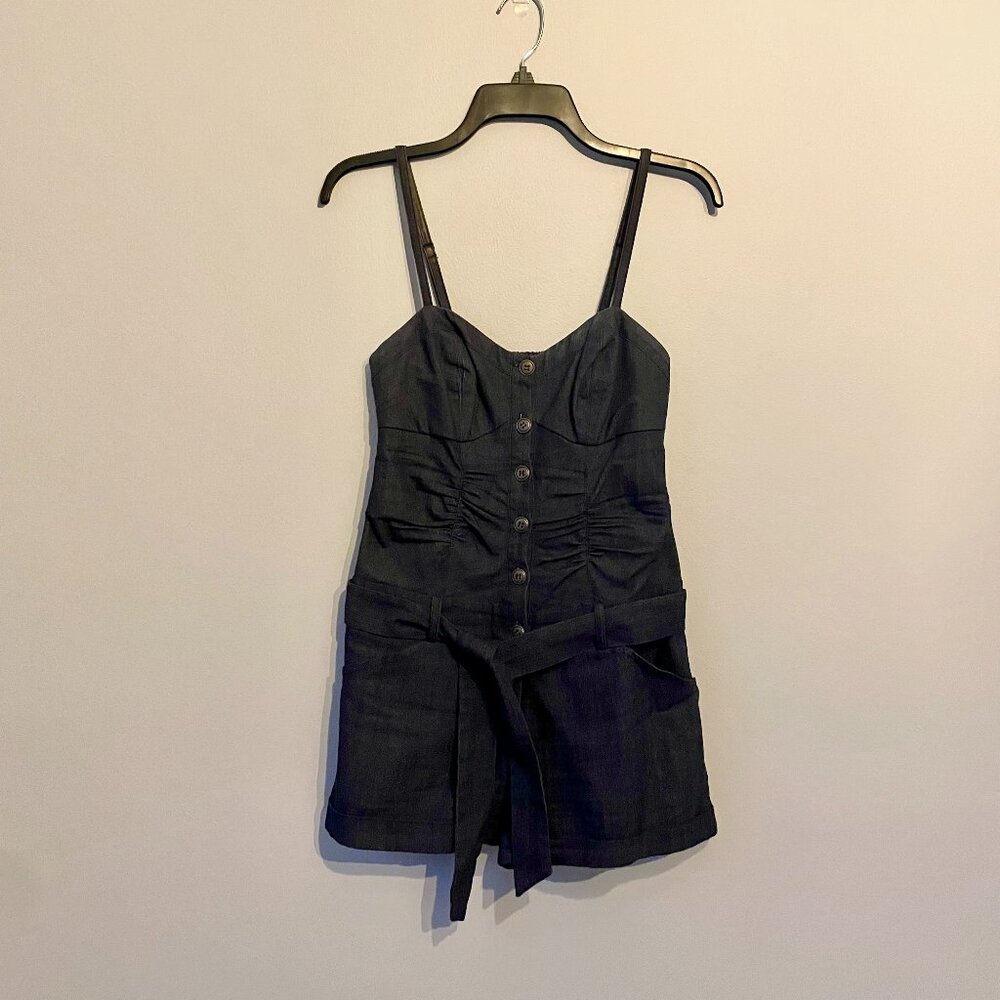 Denim Sweetheart Romper by Guess - Picture 2 of 6